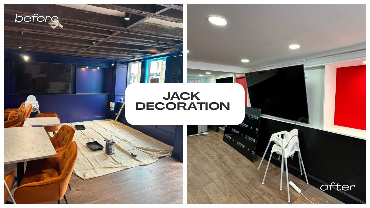 Restaurant dining room before and after renovation